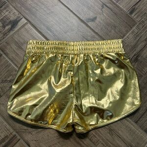 Shiney Gold shorts with pockets